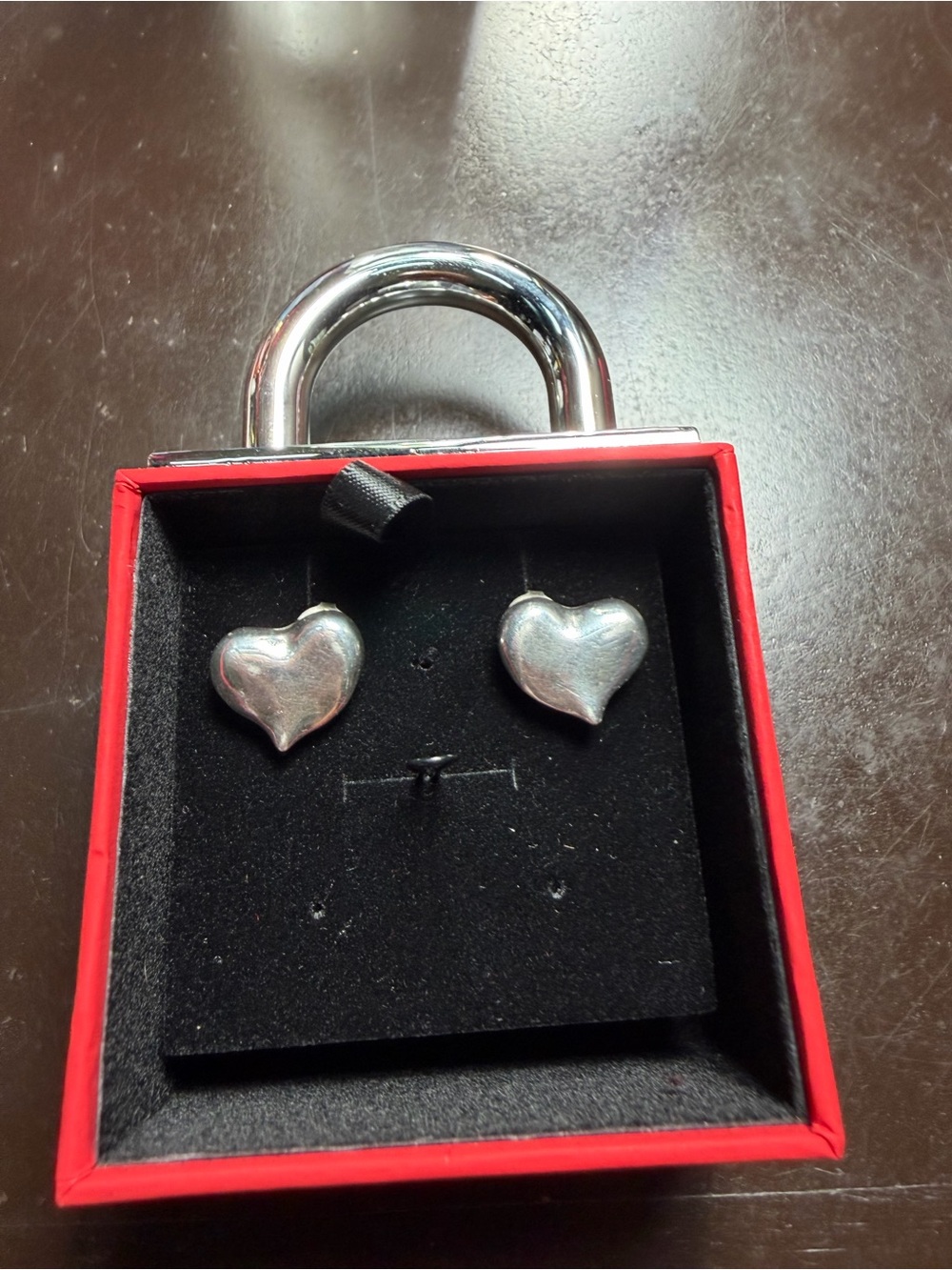UNO de 50 Silver Heart Stud Earrings